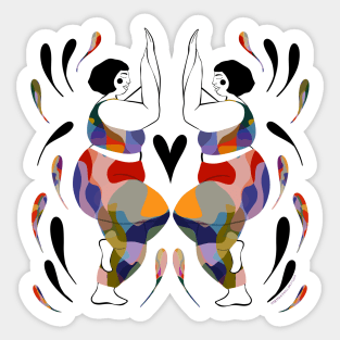 Rainbow mirror Sticker